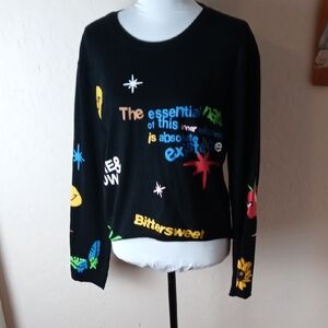 Bitter Sweet Graphic Black Long Sleeve Tee Shirt